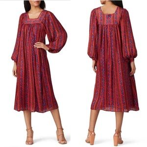 Sweet Baby Jamie Boho Dress long sleeve square neck XL